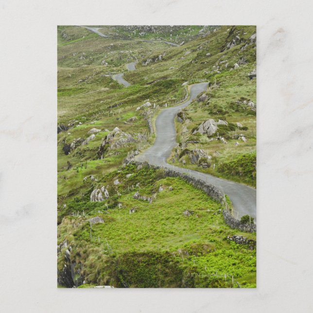 Cartão Postal Estrada entre Ballaghacahreen e Caherkeen. (Frente)