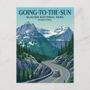 Cartão Postal Estrada Going-to-the-Sun EUA