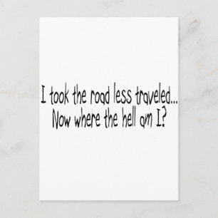 Cartão Postal Estrada Menos Viajada