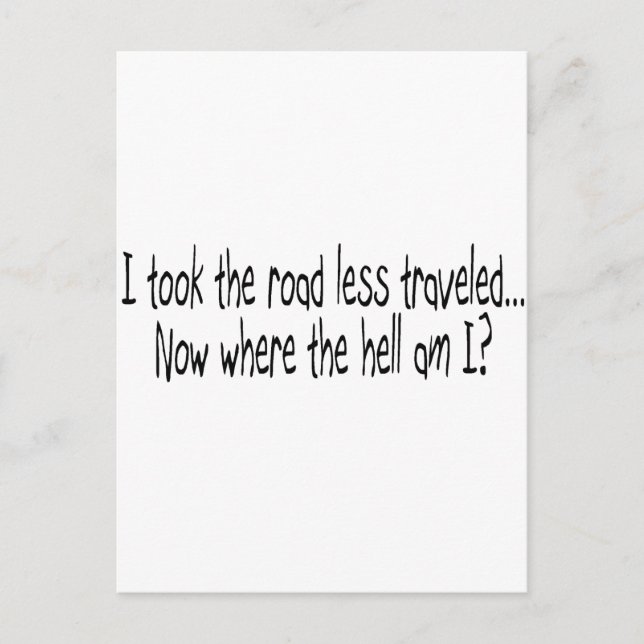 Cartão Postal Estrada menos viajada (Frente)