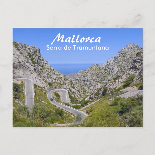 Cartão Postal Estrada Montanha Mallorca Serra de Tramuntana (Frente)