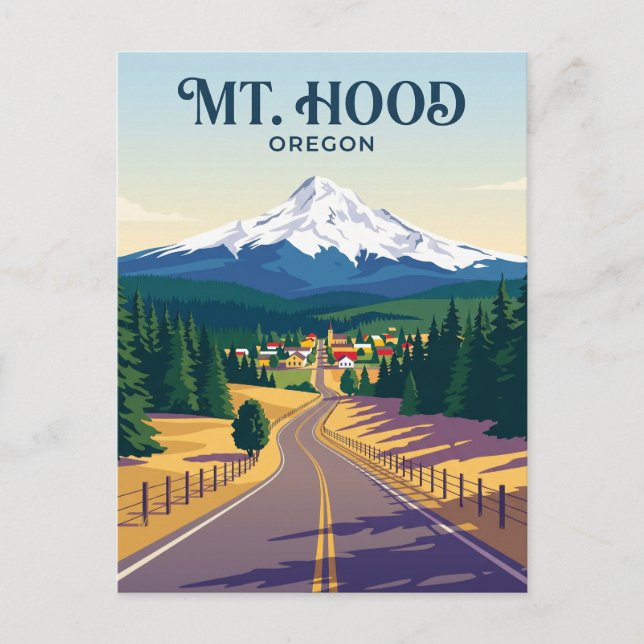 Cartão Postal Estrada Mount Hood EUA (Frente)