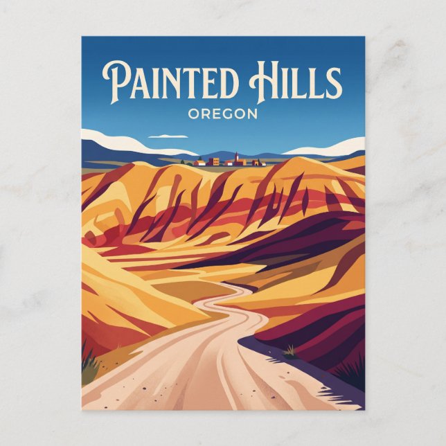 Cartão Postal Estrada Painted Hills EUA (Frente)