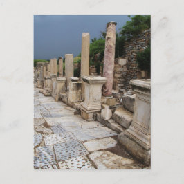 Cartão Postal Estrada romana antiga na cidade de Ephesus, Turqui