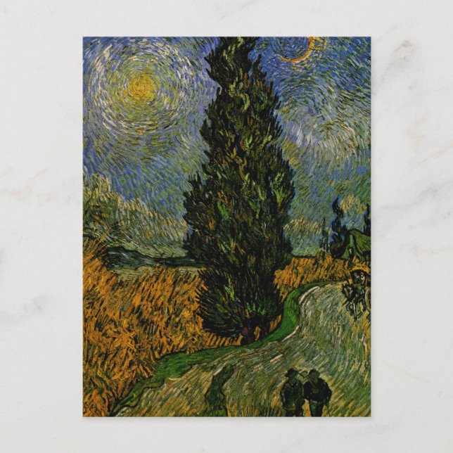 Cartão Postal Estrada rural em Provença - Van Gogh (Frente)