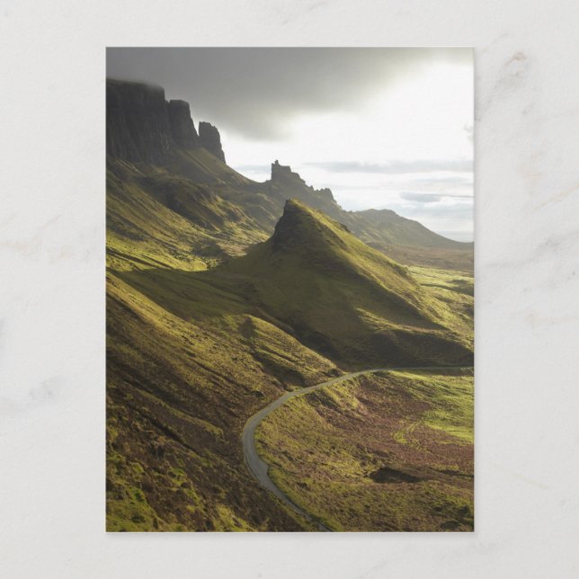Cartão Postal Estrada subindo O Quiraing, Ilha de Skye, (Frente)