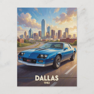 Cartão Postal Estradas de Desempenho de Dallas Texas 1982