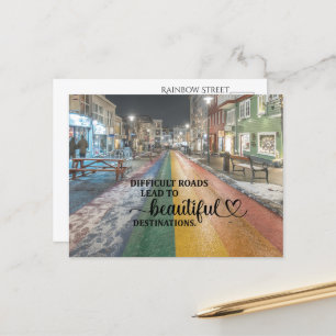 Cartão Postal Estradas difíceis levam a lindos destinos