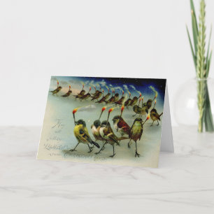 Cartão postal estranho e antigo de uma multidão de
