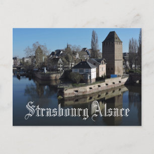 Cartão Postal Estrasburgo Alsace França Ponts Couverts Viagem