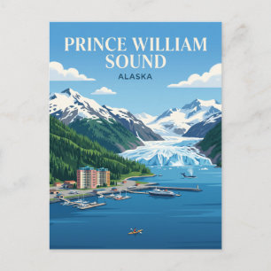 Cartão Postal Estreito do Príncipe William EUA