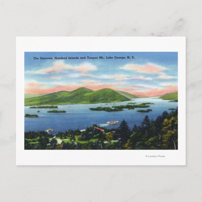 Cartão Postal Estreitos, Centenas de Ilhas, Vista de Montanha da (Frente)