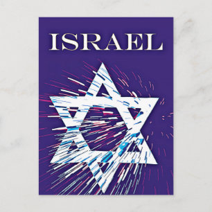 Cartão Postal estrela de Davi de Israel