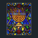 CARTÃO POSTAL ESTRELA DE DAVID E MENORAH<br><div class="desc">FOTO</div>