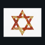 Cartão Postal estrela de pizza de david<br><div class="desc">"Estrela de pizza de david ", interfé, "inter-fé""estrela de david""feliz hanukkah""chanukah jedesejo"Hanukkah, canukah, chanukah, chanukah, chanukkah, hannuka "feriados de judeu""pizza chanukah" , pizza,  pizza de pepperoni,  canuka,  brew,  jew,  judaica,  judaism, ,  pizza canuka,  pizza canukah,  pizza chanukkah,  pizza hannuka,  pizza hannukah, </div>