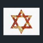 Cartão Postal estrela de pizza de david<br><div class="desc">"Estrela de pizza de david ", interfé, "inter-fé""estrela de david""feliz hanukkah""chanukah jedesejo"Hanukkah, canukah, chanukah, chanukah, chanukkah, hannuka "feriados de judeu""pizza chanukah" , pizza,  pizza de pepperoni,  canuka,  brew,  jew,  judaica,  judaism, ,  pizza canuka,  pizza canukah,  pizza chanukkah,  pizza hannuka,  pizza hannukah, </div>