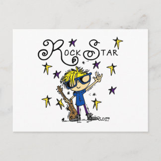 Cartão Postal Estrela de Rock Loura