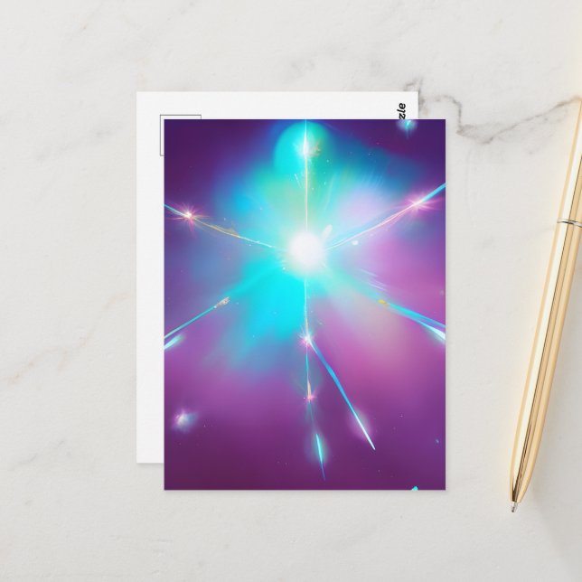 Cartão Postal Estrela espacial Surreal (Frente/Verso In Situ)