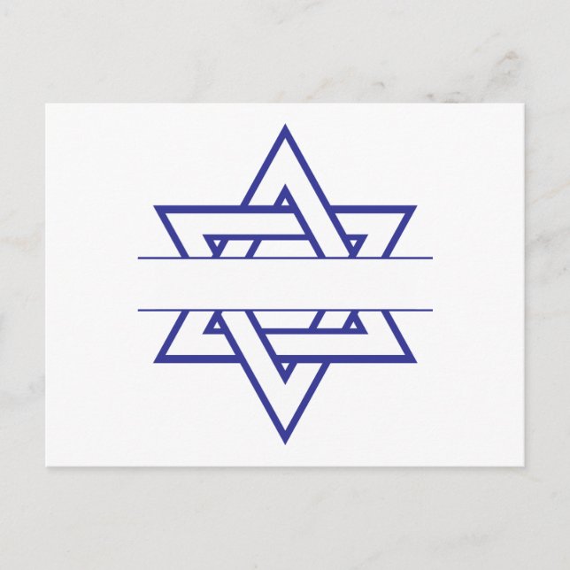 Cartão Postal Estrela Judaica (Frente)