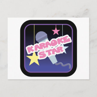 Cartão Postal estrela karaoke