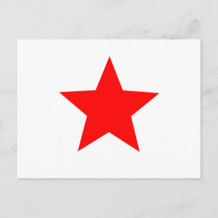 Cartão Postal estrela vermelha