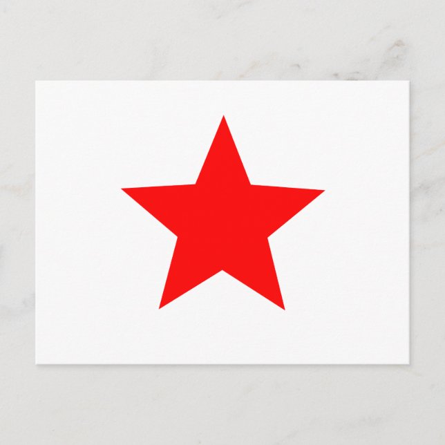 Cartão Postal estrela vermelha (Frente)