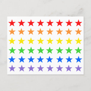 Cartão Postal Estrelas arco-íris