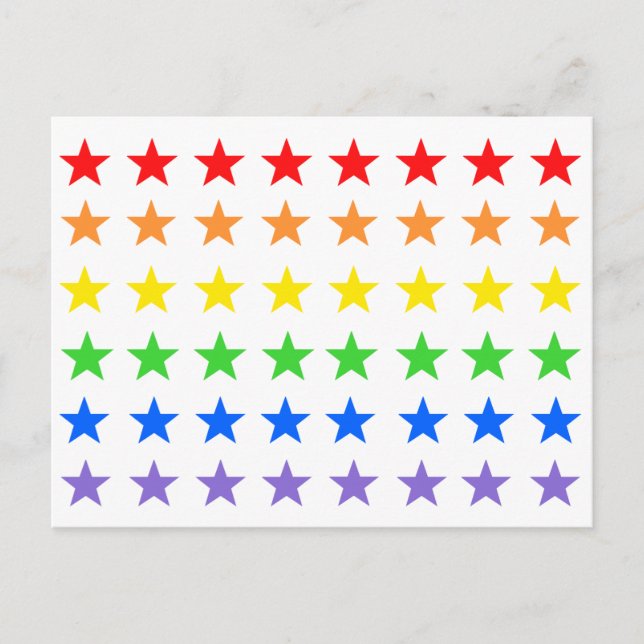 Cartão Postal Estrelas arco-íris (Frente)