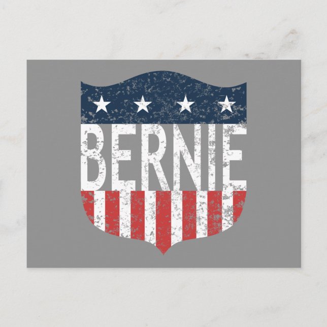 Cartão Postal Estrelas BERNIE e faixas (Frente)
