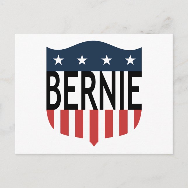 Cartão Postal Estrelas BERNIE e faixas (Frente)
