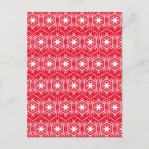 Cartão Postal Estrelas brancas, flocos de neve, Feriados de inve