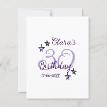 Estrelas brilhantes roxas 30º aniversário moderno 