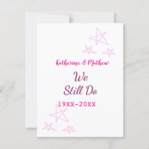 Estrelas cor-de-rosa Aniversário da renovação do V