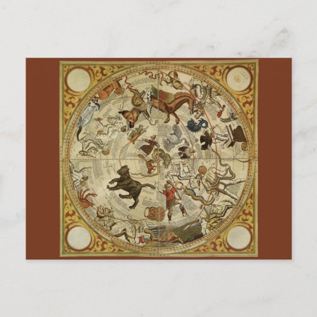 Cartão Postal Estrelas de constelação Norte astronômica (Frente)