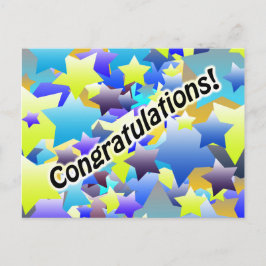 Cartão Postal Estrelas de Parabéns