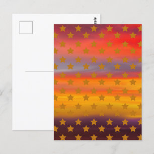 Cartão Postal Estrelas do Deserto Sudoeste e Arte Abstrata de Li