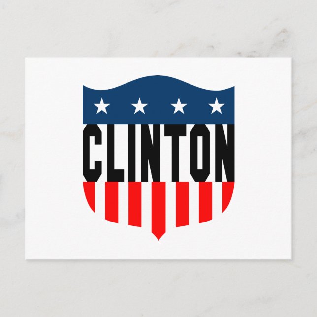 Cartão Postal estrelas e listras de pinhão da hillary (Frente)