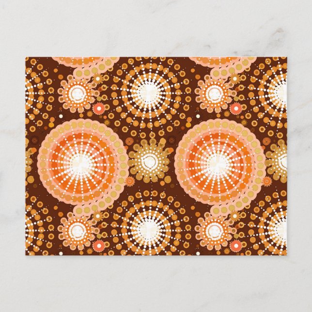 Cartão Postal Estrelas e pineiras, chocolate castanho e bronzead (Frente)