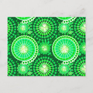 Cartão Postal Estrelas e pinhões, verde-pinheiro escuro