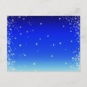 Cartão Postal estrelas em azul