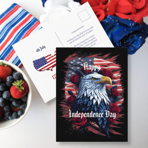 Cartão Postal Estrelas Listras Saudação do Dia da Independência 