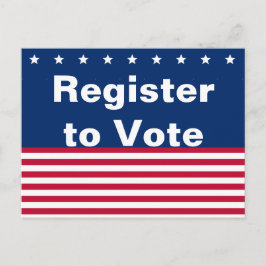 Cartão Postal Estrelas Patrióticas e Bandas Registram-se para Vo