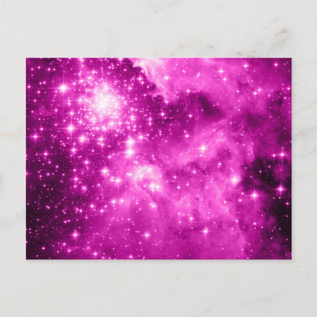 Cartão Postal Estrelas Rosa (Frente)
