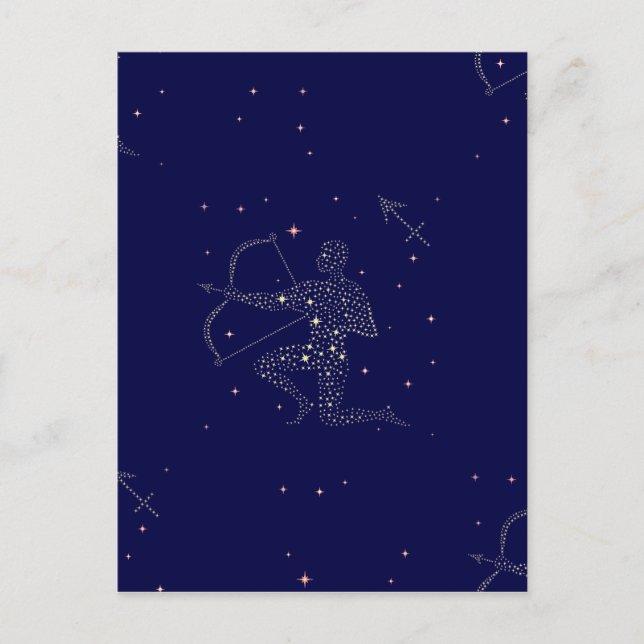 Cartão Postal estrelas sagitário (Frente)