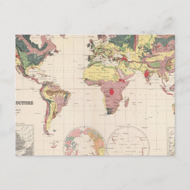 Cartão Postal Estrutura geológica do globo (Frente)