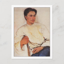 Cartão Postal Estudante de Zinaida Serebriakova de Belas Artes