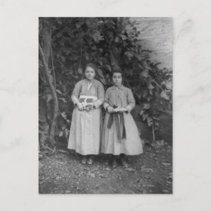 Cartão Postal Estudantes da Escola de Arte para Meninas na Turqu