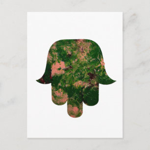 Cartão Postal Estúdio de Pintura de Balão Hamsa de Jardim Arte