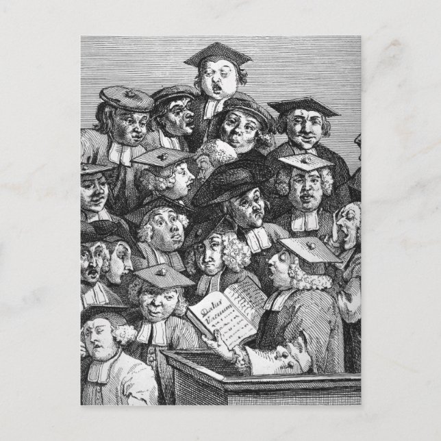 Cartão Postal Estudiosos em uma Palestra, 20 de Janeiro de 1736- (Frente)