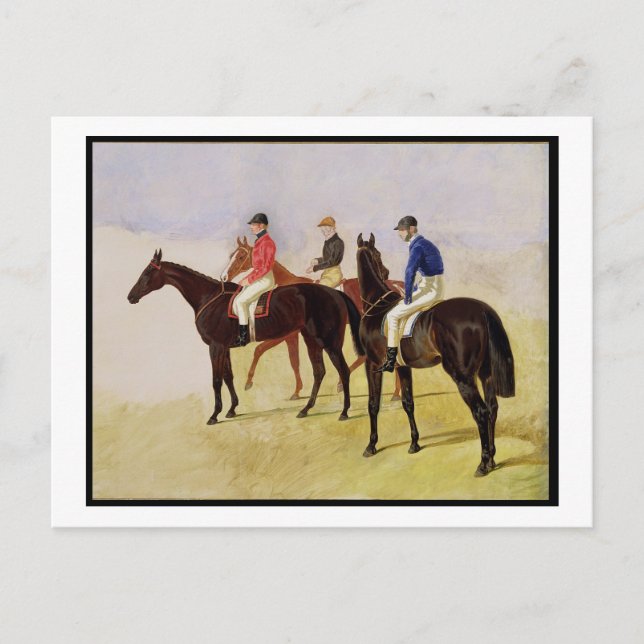 Cartão Postal Estudo de Três Fissuras Steeplechase: Allen McDono (Frente)